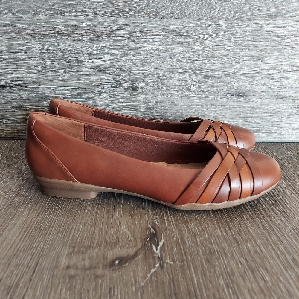 Clarks Collection Woven Ballet Flats - Sara Clover- Size 9
